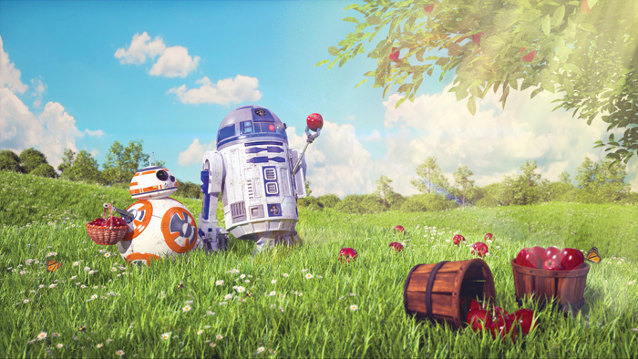 R2D2 and BB8, by digital artist Kyle Hagey. Click to read our interview!